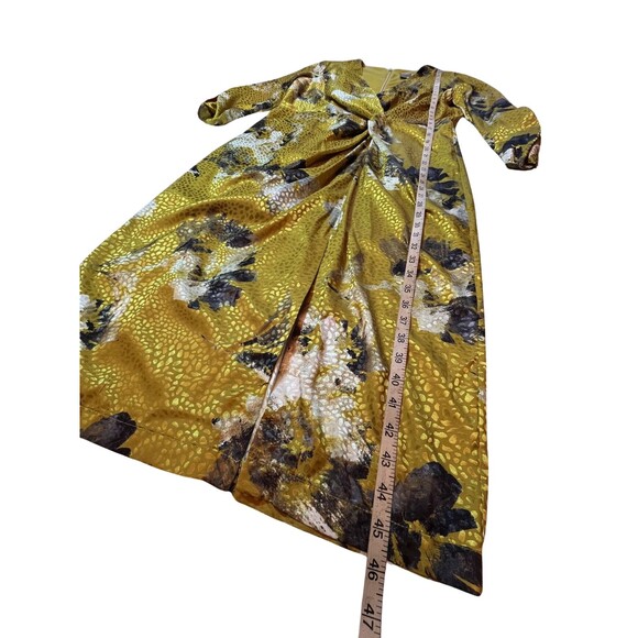 Taylor Yellow Floral Wrap Dress - Picture 10 of 16